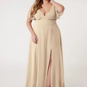 NWT AZAZIE KIMBER A-Line Champagne Dress